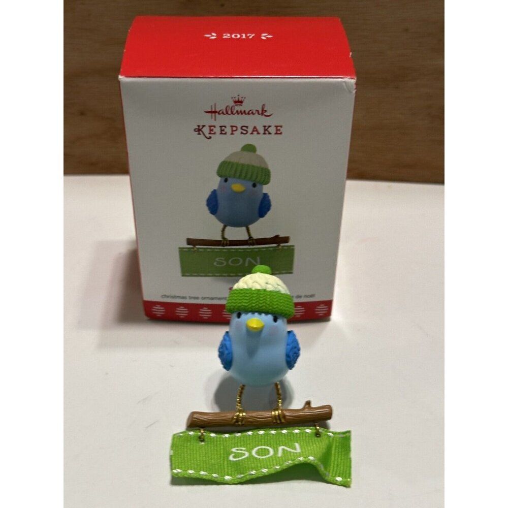 Hallmark Keepsake Winter Blue Bird Son Christmas Tree Ornament Jay